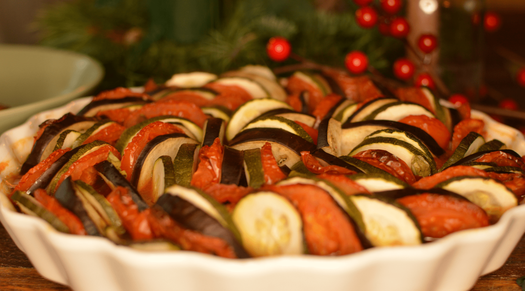 A Christmas-Inspired Ratatouille and Kidney Bean Meatballs