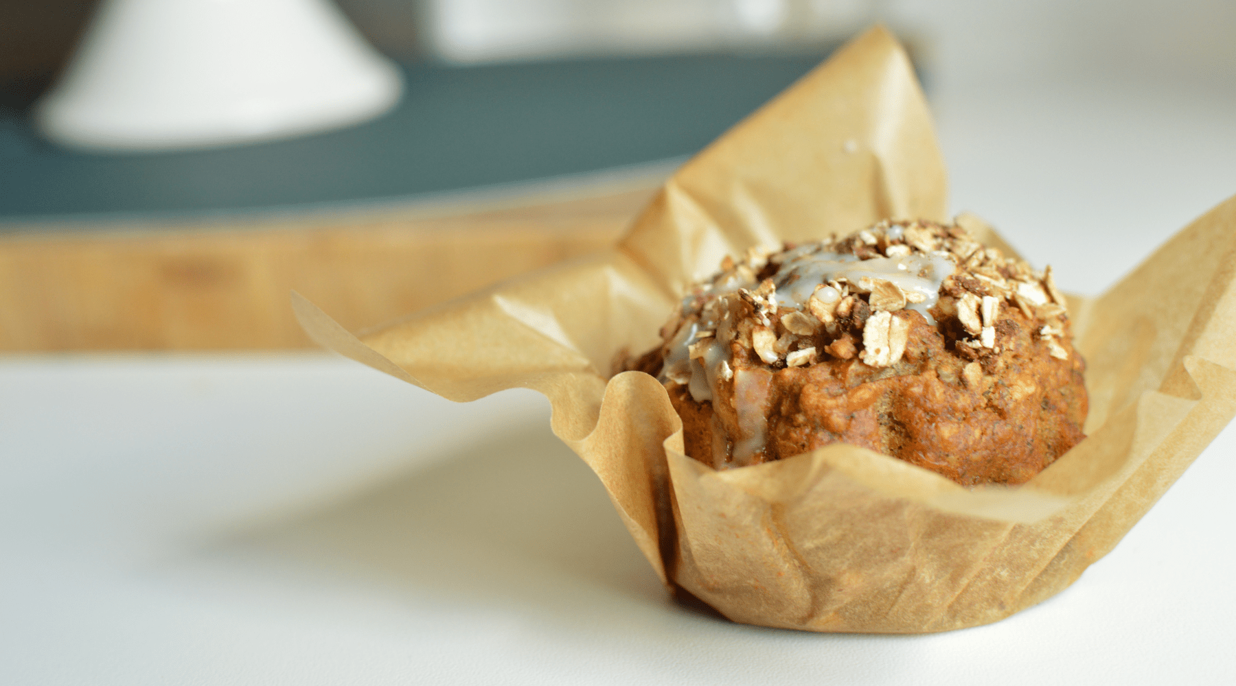 Vegan Carrot Cake Muffins with an Oat Crumble Topping