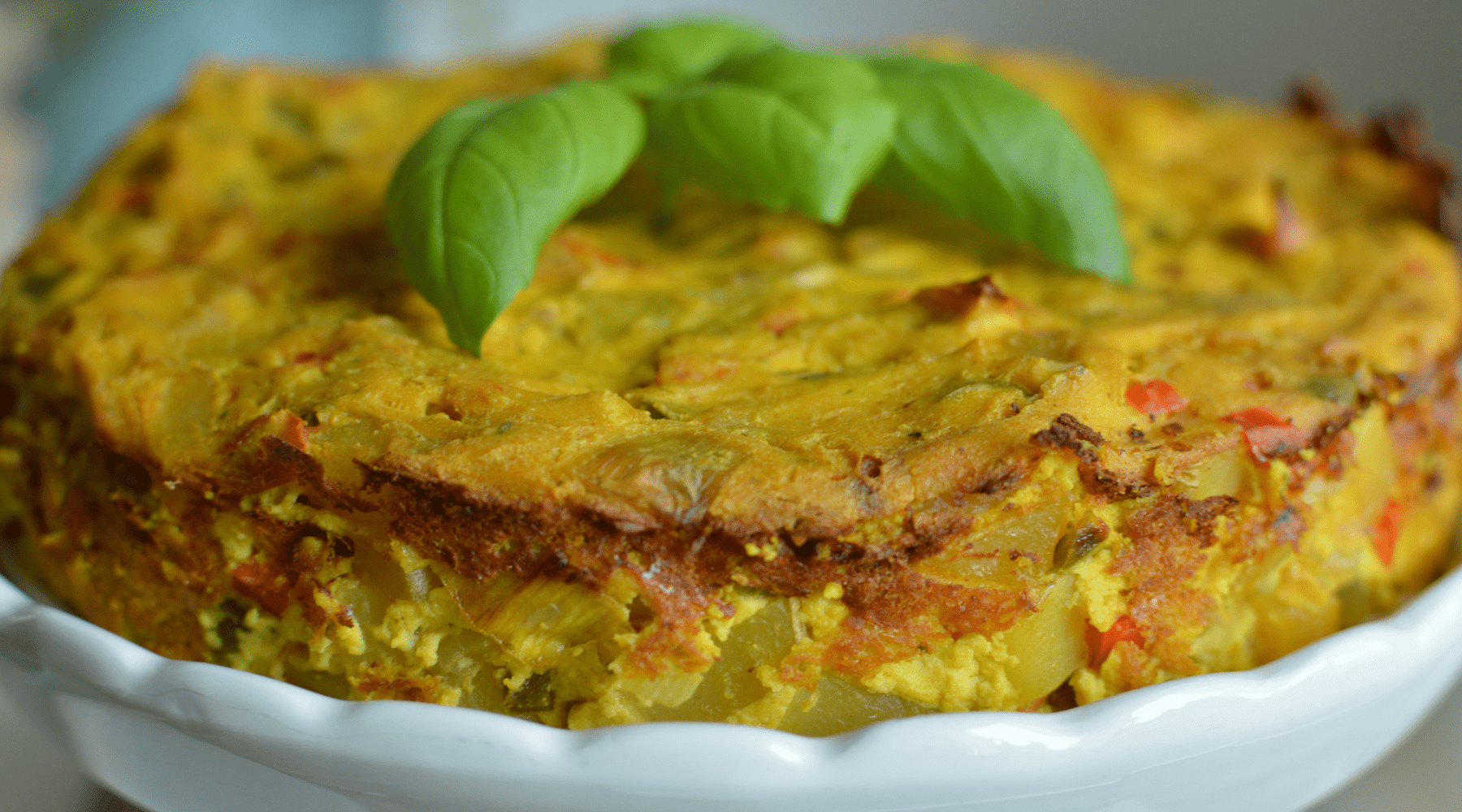 Garden Vegetable Vegan Frittata with Tofu