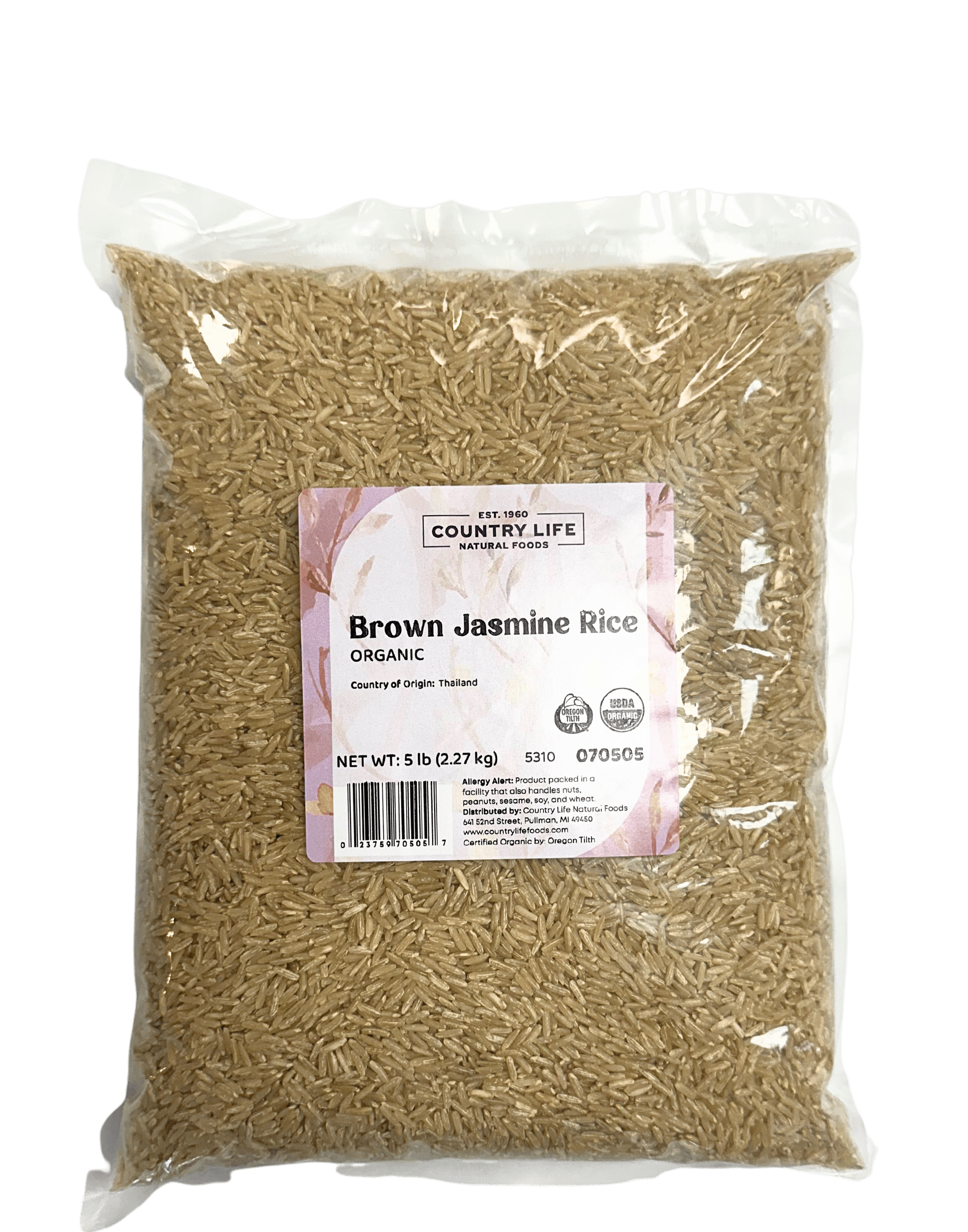 Jasmine Rice, Brown, Organic, Rice - Country Life Natural Foods