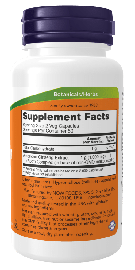 American Ginseng 500mg, Vitamins & Supplements - Country Life Natural Foods