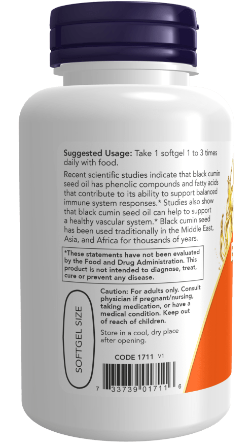 Black Cumin Seed Oil 1,000mg - Country Life Natural Foods
