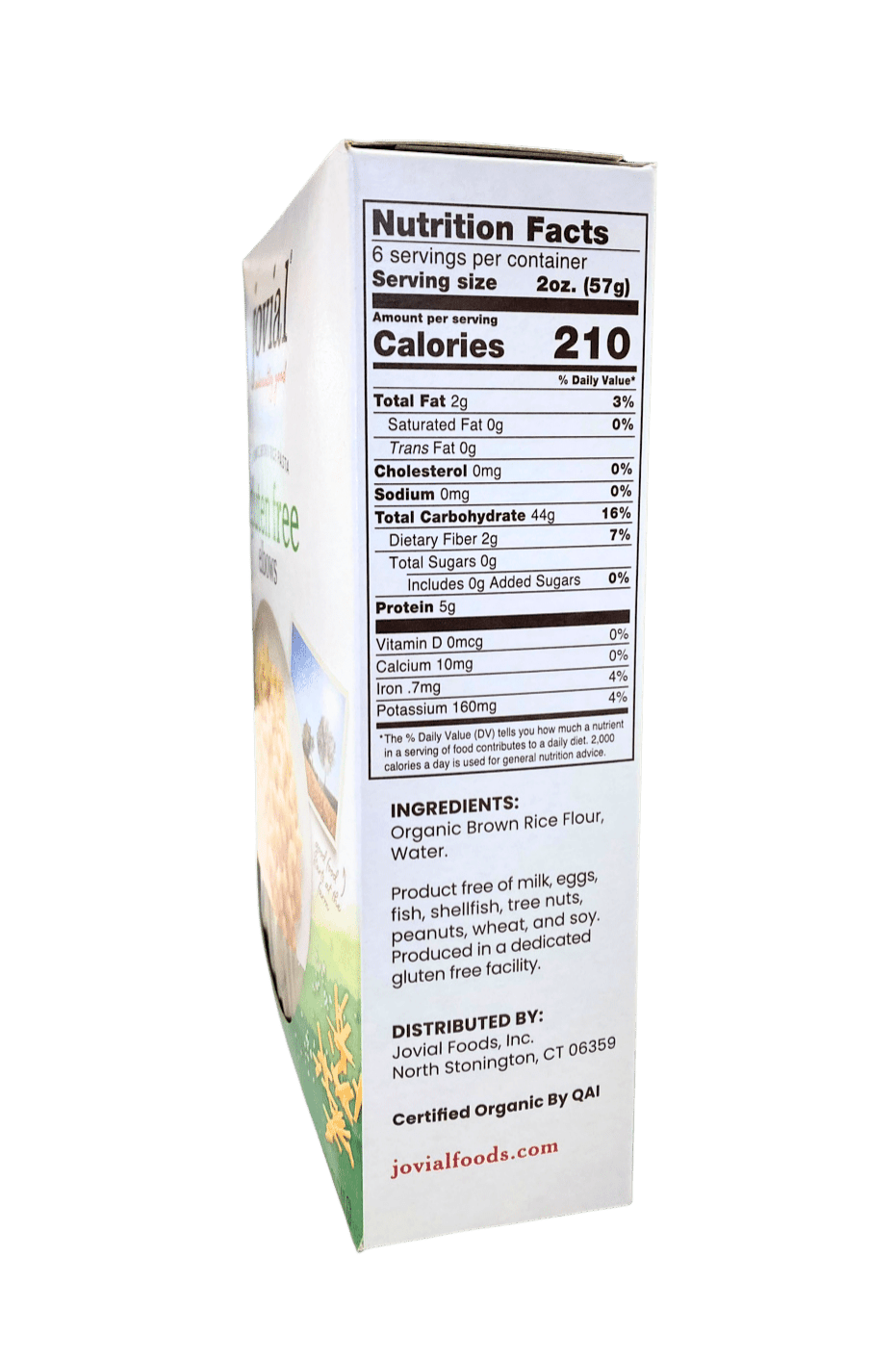 Elbows, Brown Rice, Organic, Jovial, Gluten-Free, Pasta & Noodles - Country Life Natural Foods