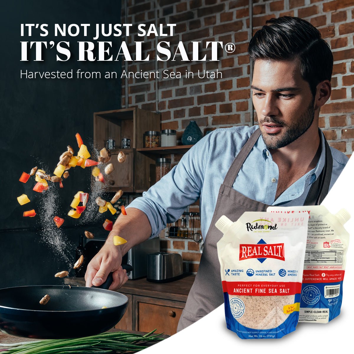 Salt, Redmond Real Salt, Fine Ground - Country Life Natural Foods