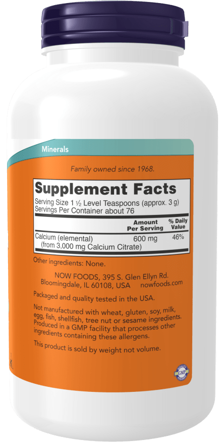 Calcium Citrate Pure Powder, Vitamins & Supplements - Country Life Natural Foods