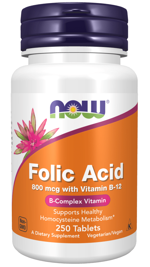 Folic Acid 800 mcg with Vitamin B-12 Tablets, Vitamins & Supplements - Country Life Natural Foods