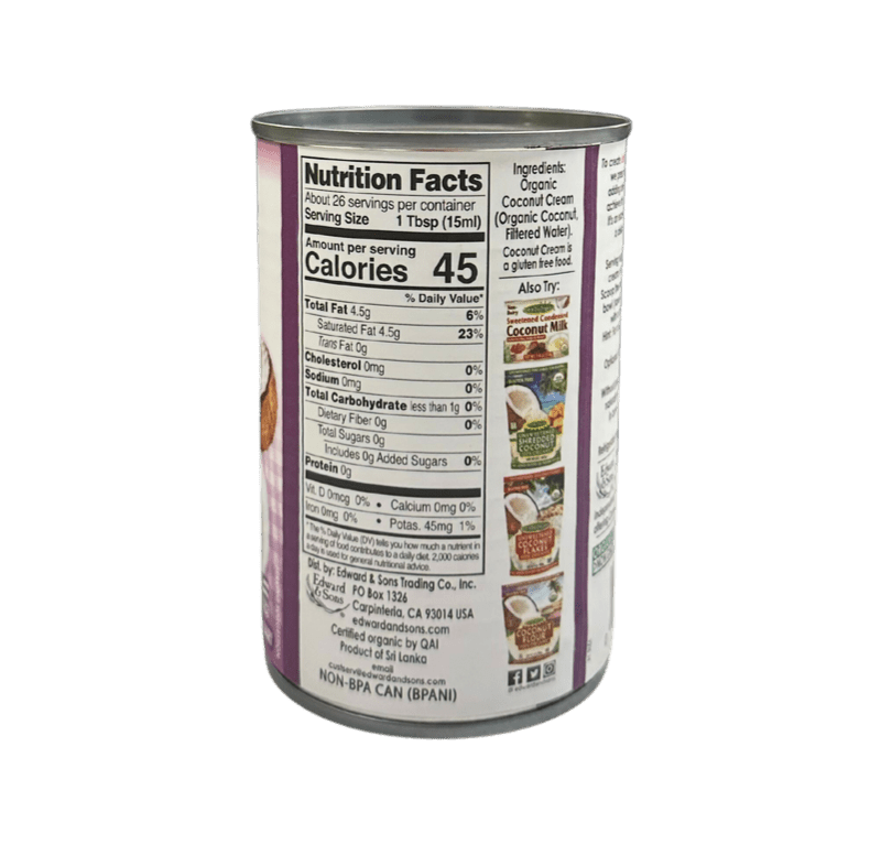 Coconut Cream, Organic, Heavy 30% Fat - Country Life Natural Foods