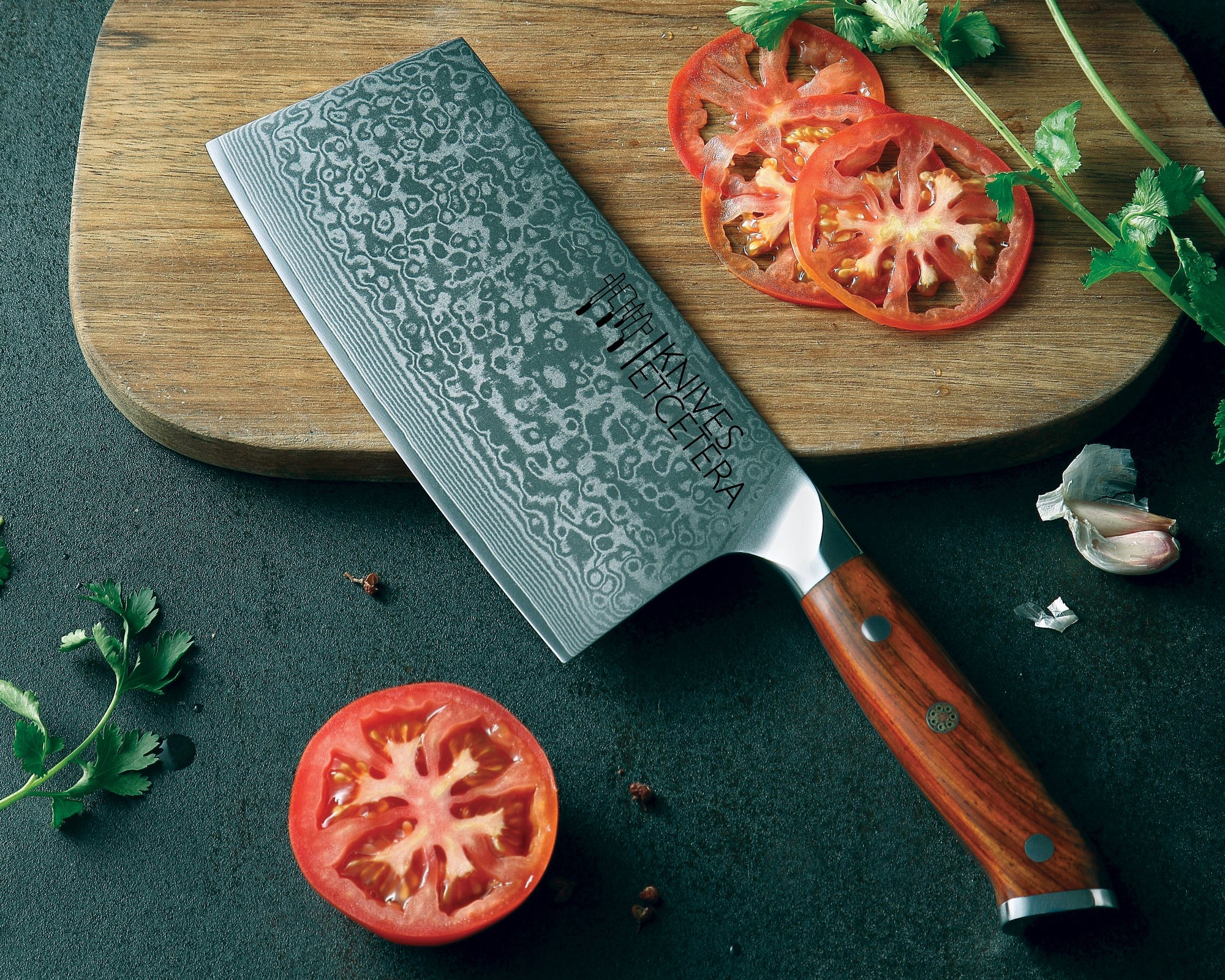 7" Damascus Cleaver Knife - Country Life Natural Foods