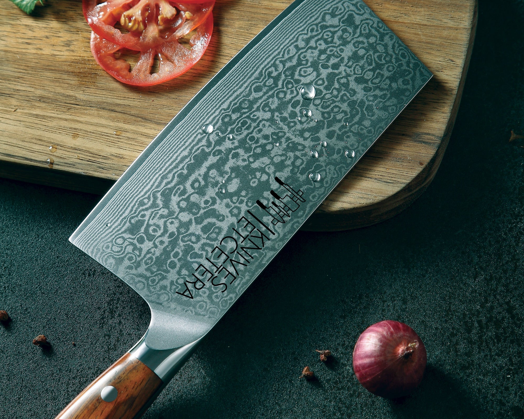 7" Damascus Cleaver Knife - Country Life Natural Foods