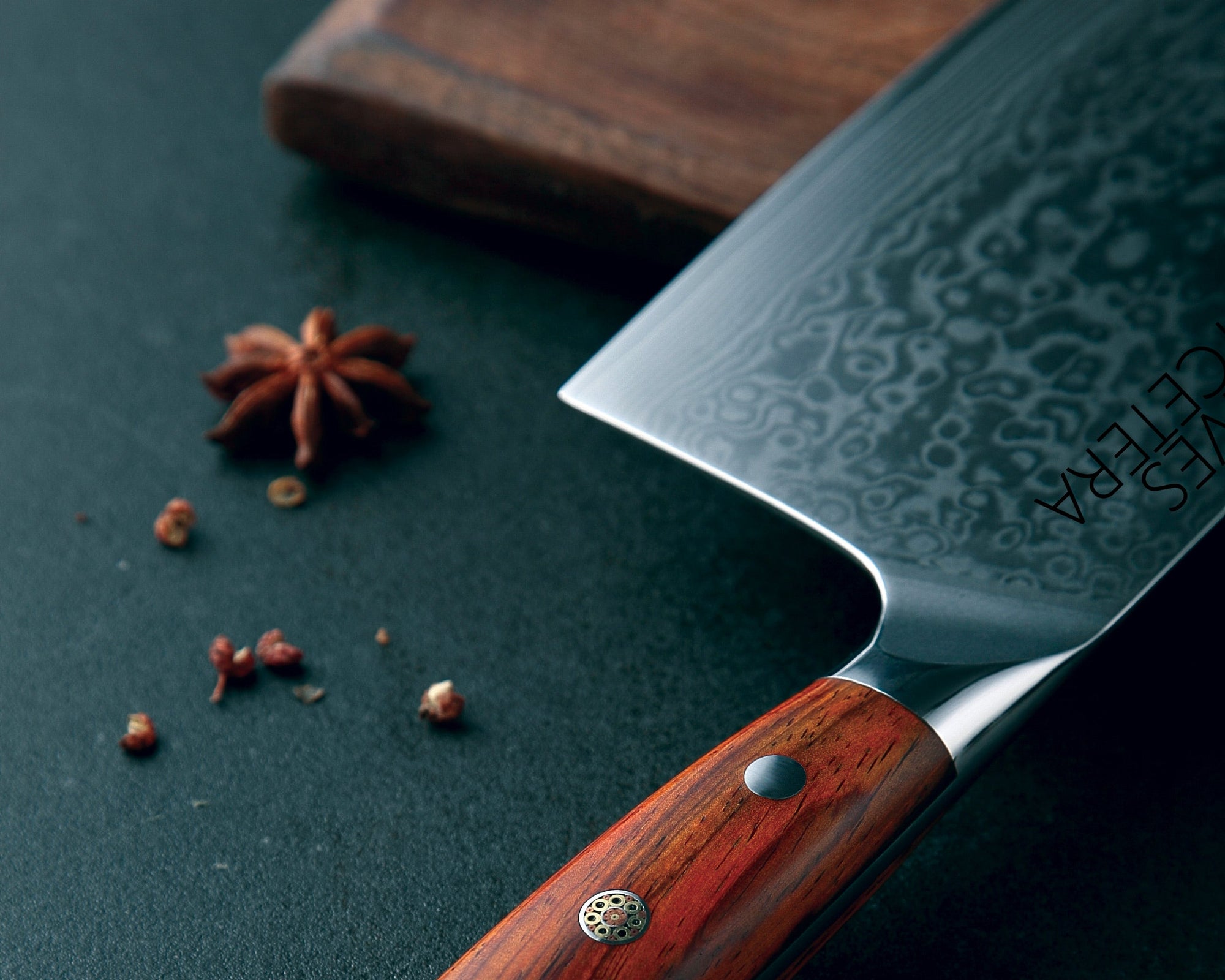 7" Damascus Cleaver Knife - Country Life Natural Foods