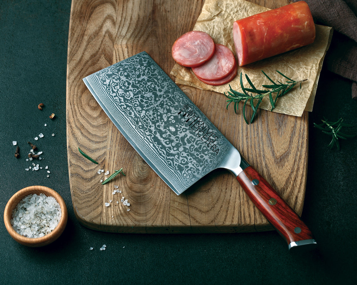 7" Damascus Cleaver Knife - Country Life Natural Foods