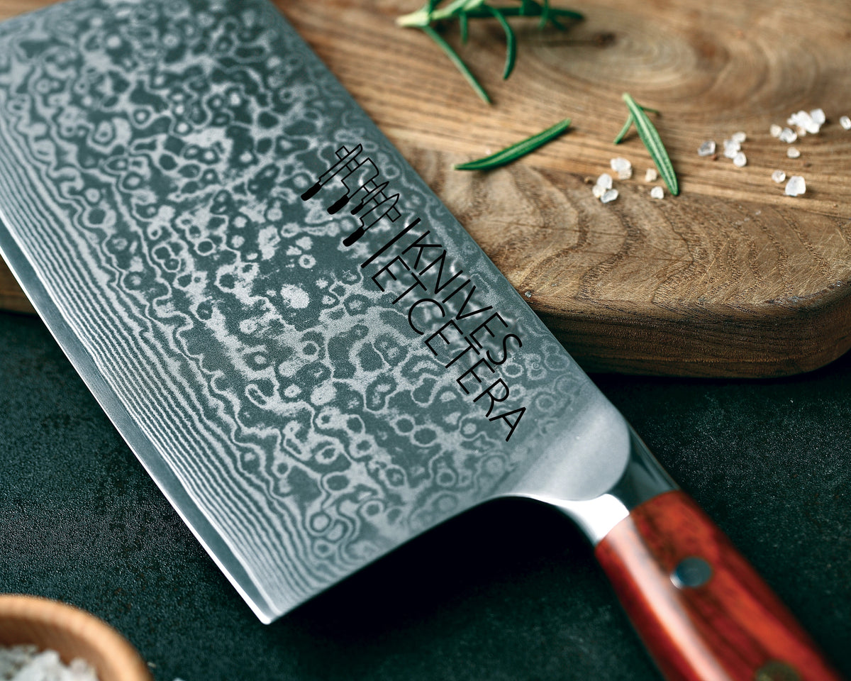 7" Damascus Cleaver Knife - Country Life Natural Foods