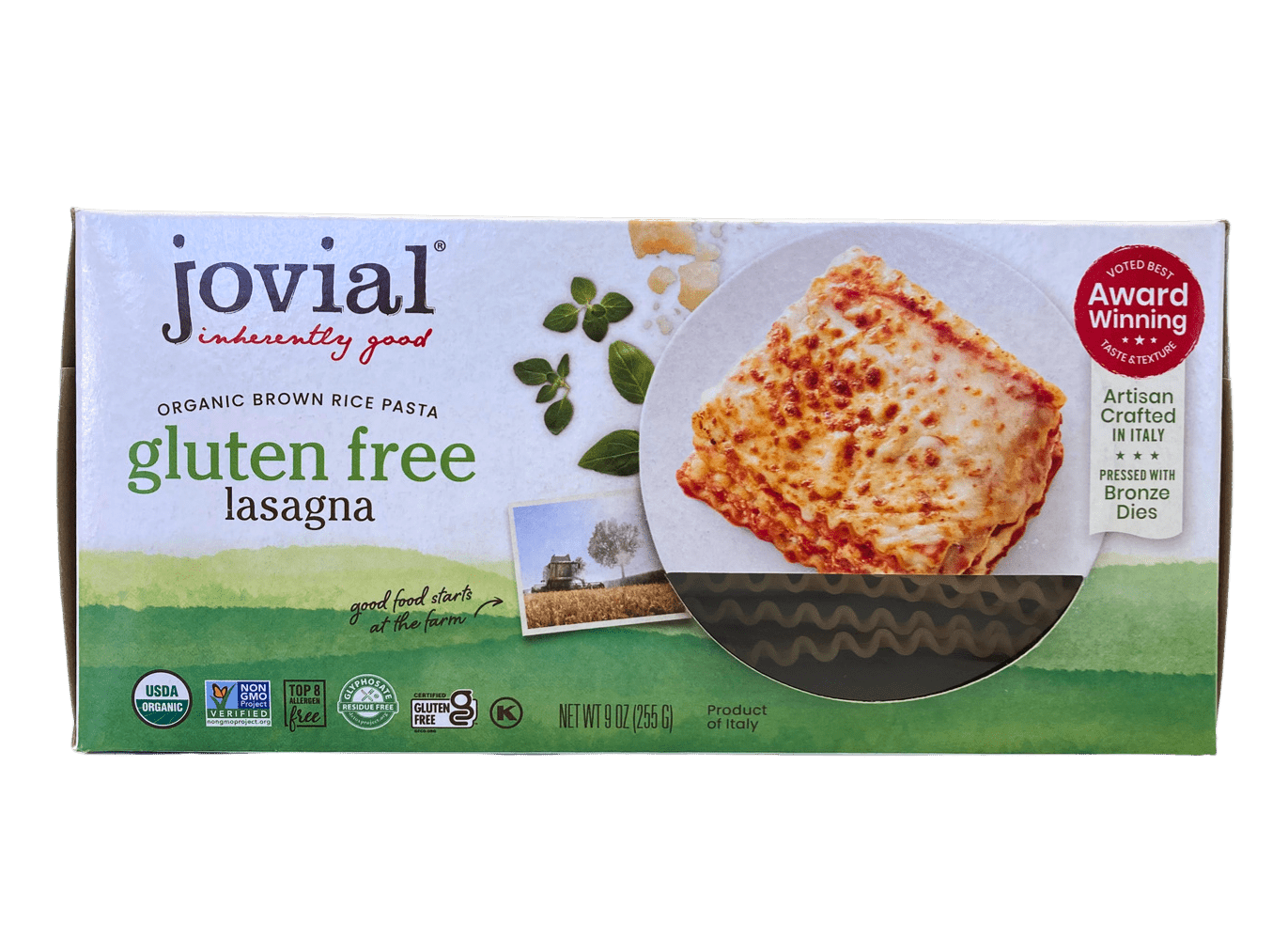 Lasagna, Brown Rice, Organic, Jovial, Gluten-Free, Pasta & Noodles - Country Life Natural Foods