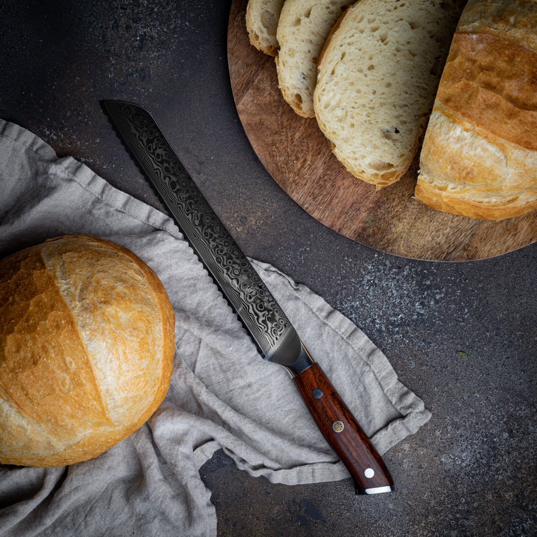9" Serrated Damascus Bread Knife - Country Life Natural Foods