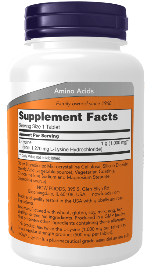 L-Lysine 1000mg, Vitamins & Supplements - Country Life Natural Foods