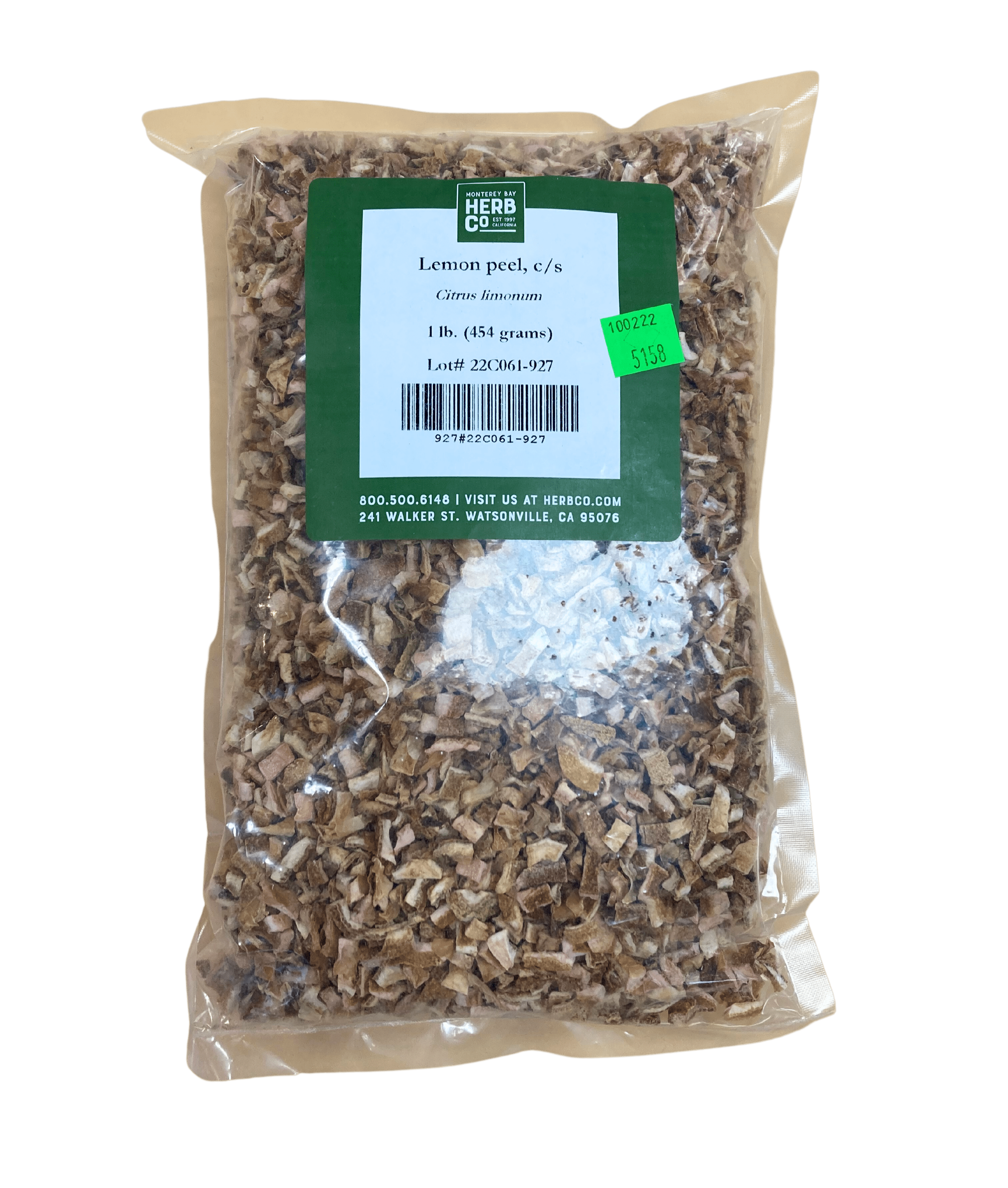 Lemon Peel, Cut, Sifted, Herbs - Country Life Natural Foods