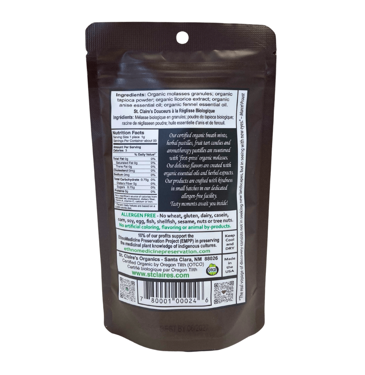 Licorice Pastilles, Organic, 3 oz - Country Life Natural Foods