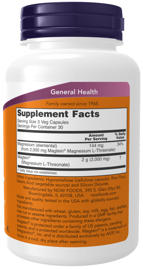 Magtein™ Magnesium L-Threonate, Vitamins & Supplements - Country Life Natural Foods