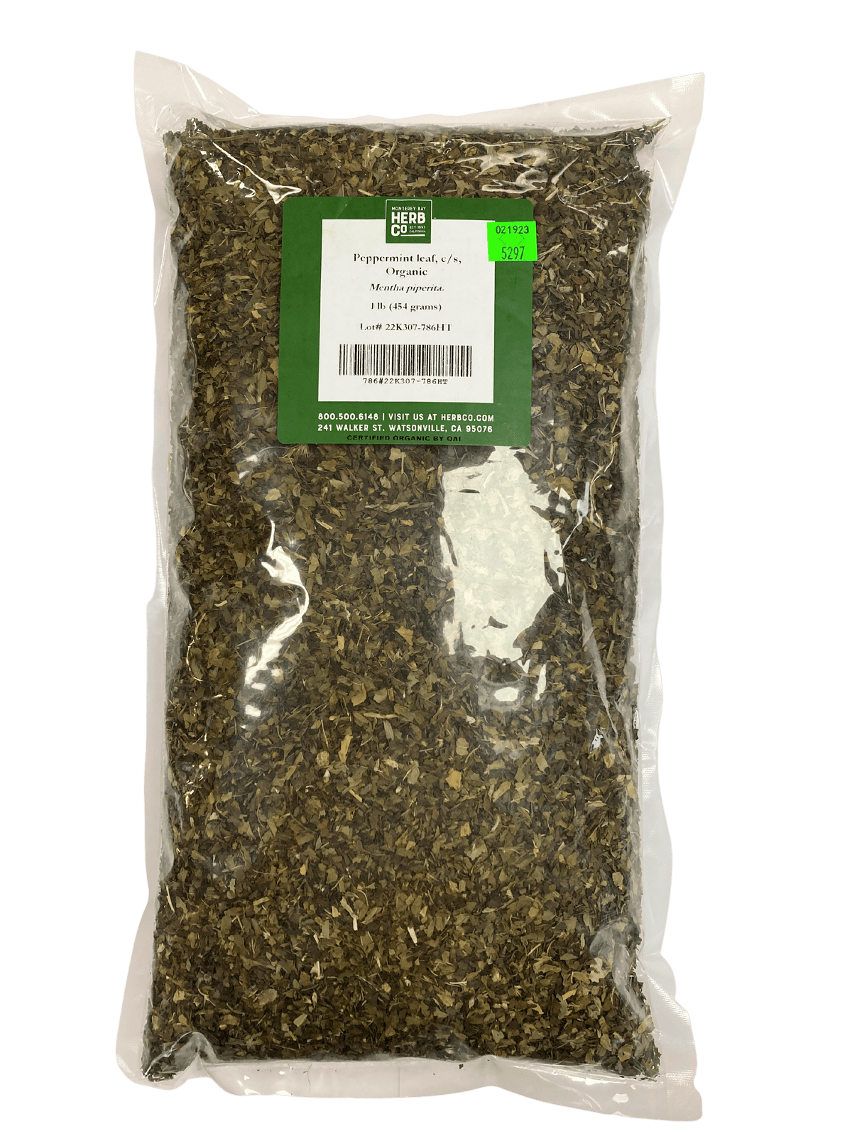 Peppermint Leaf, Organic 1 lb, Herbs - Country Life Natural Foods