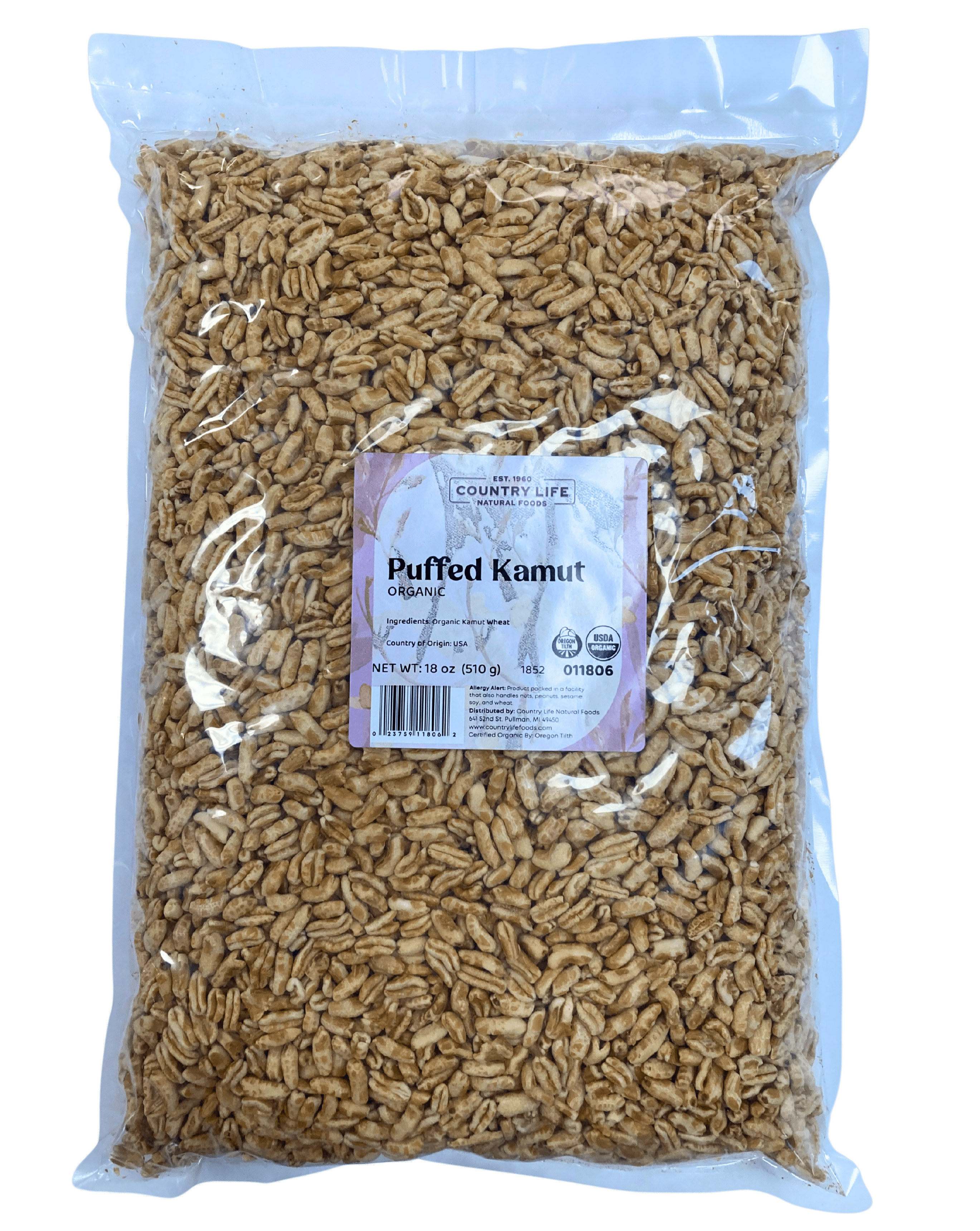 Puffed Khorasan, Organic, Cereals & Granolas - Country Life Natural Foods