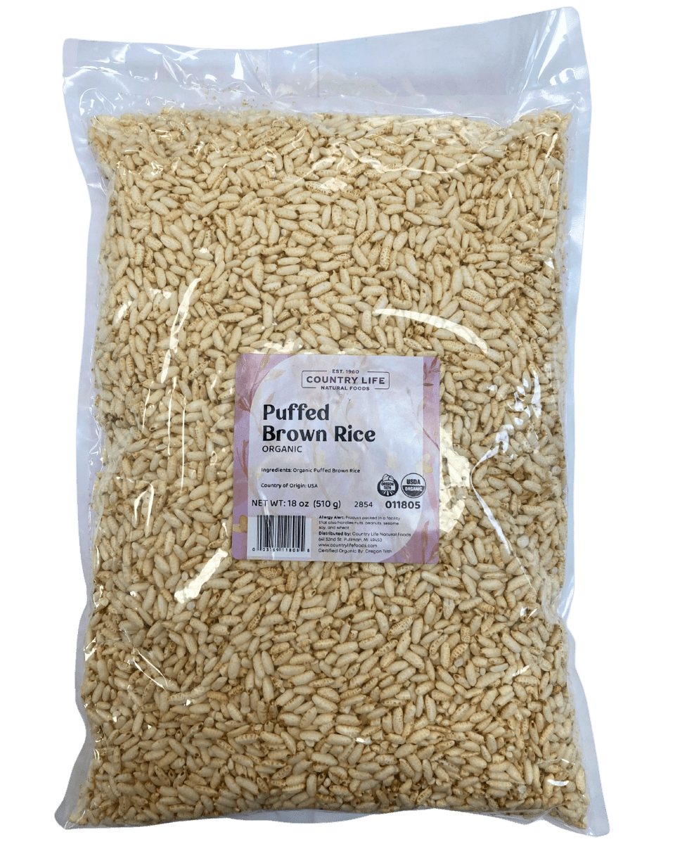 Puffed Brown Rice, Organic - Country Life Natural Foods