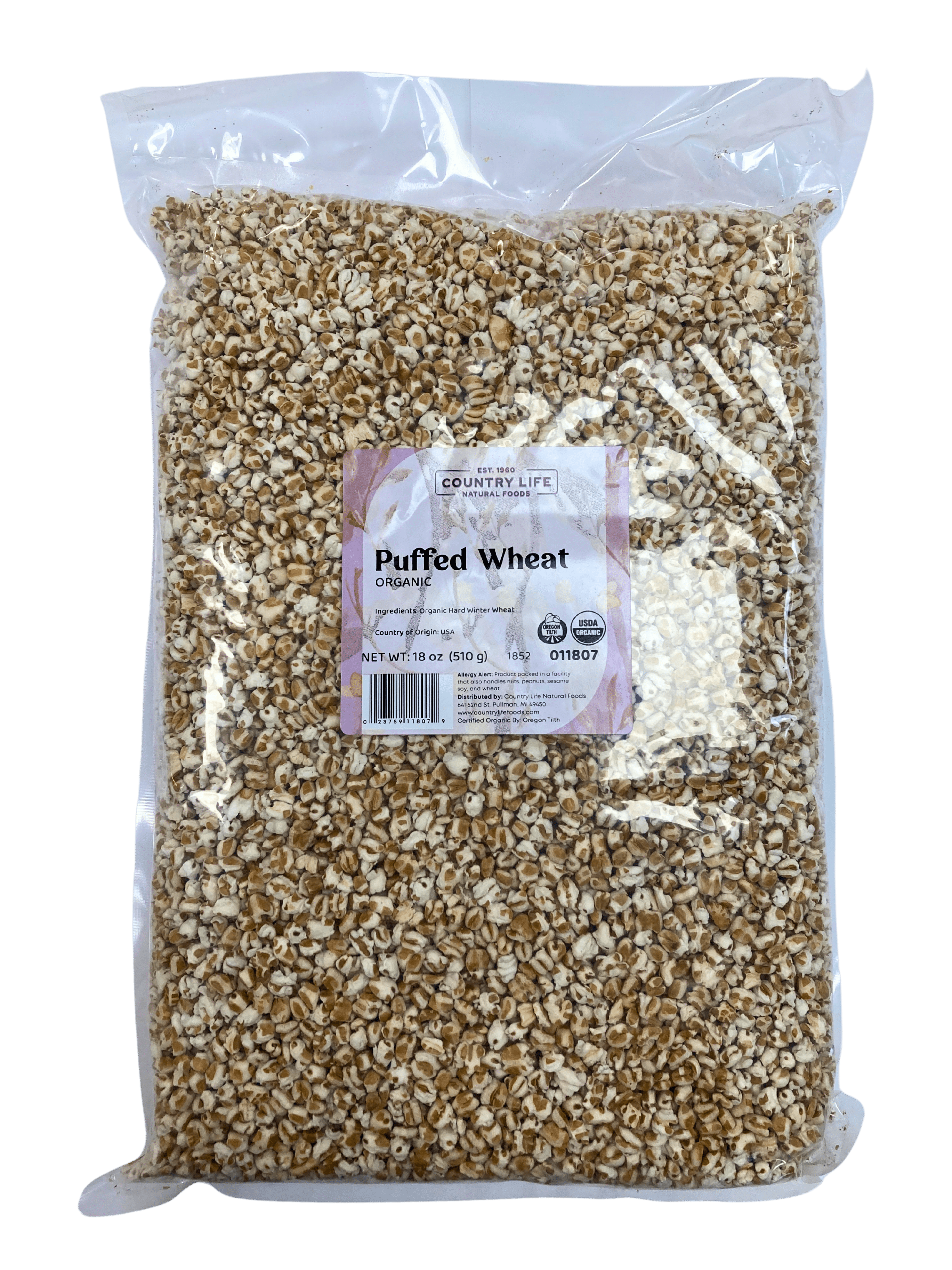 Puffed Wheat, Organic, Cereals & Granolas - Country Life Natural Foods