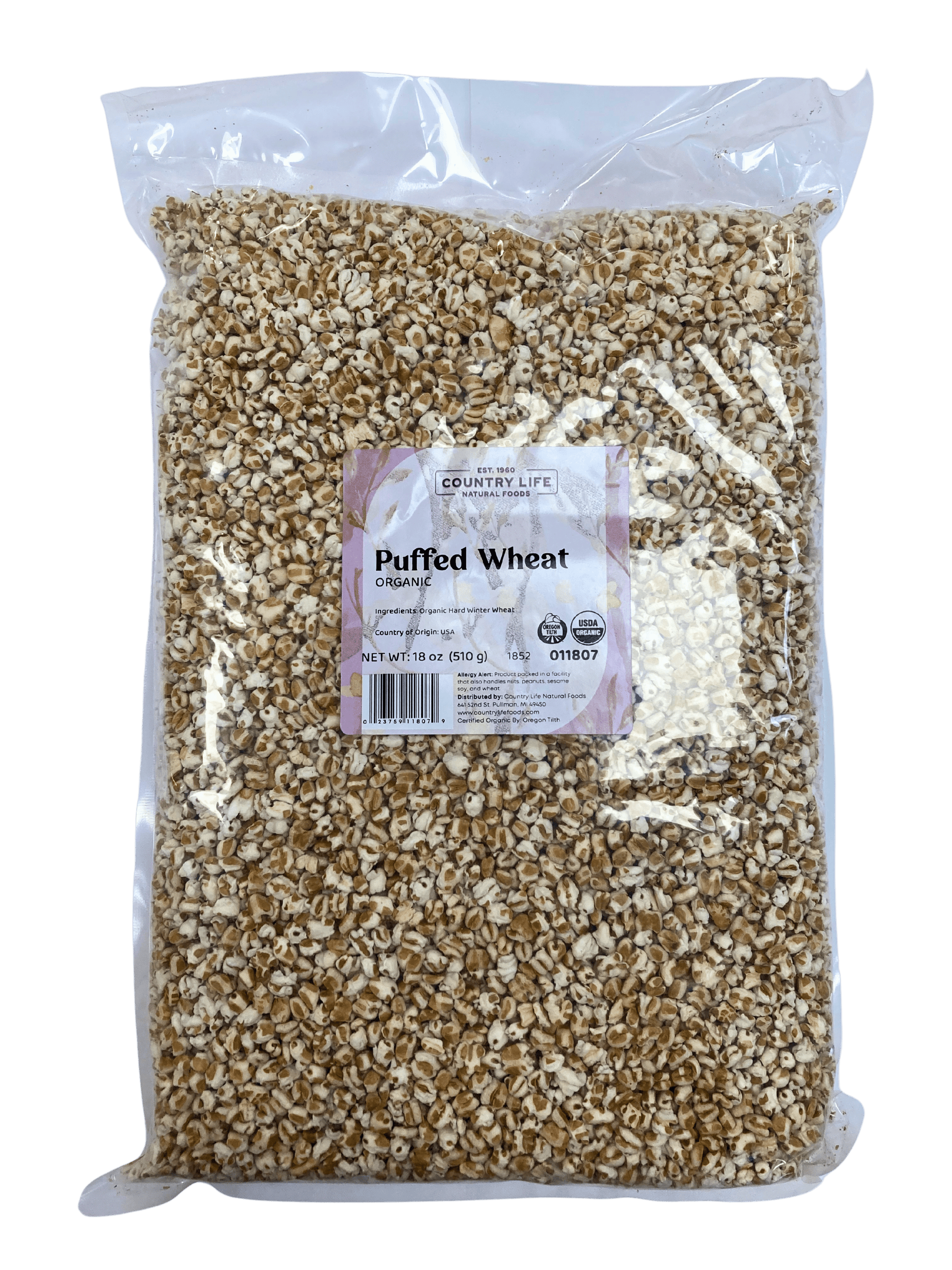 Puffed Wheat, Organic, Cereals & Granolas - Country Life Natural Foods