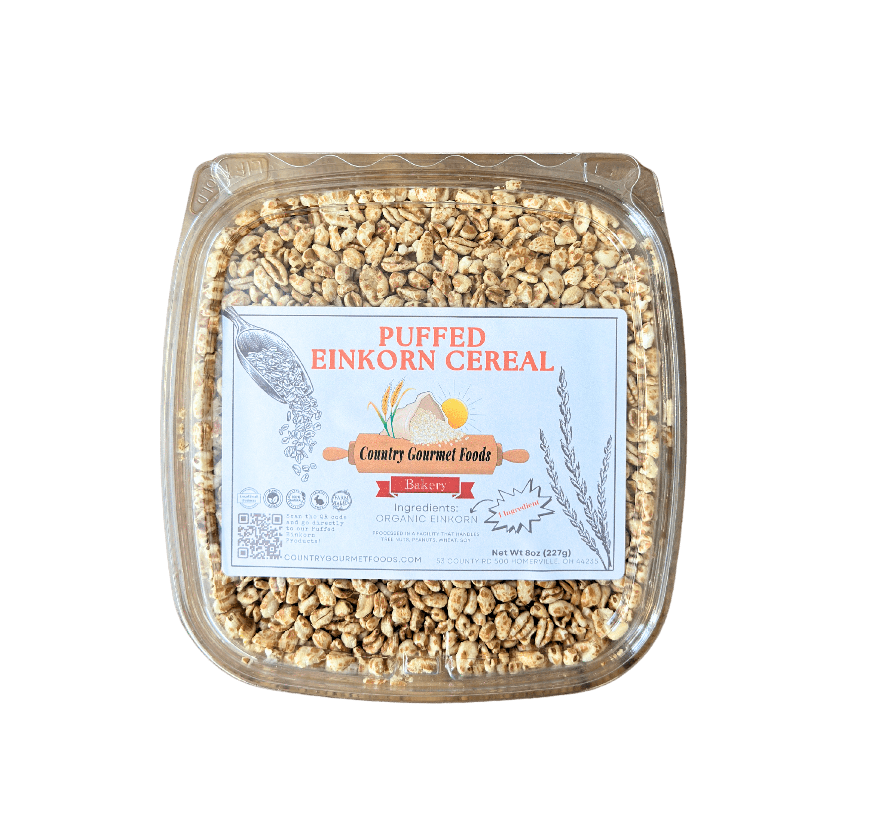 Puffed Einkorn Cereals, Cereals & Granolas - Country Life Natural Foods