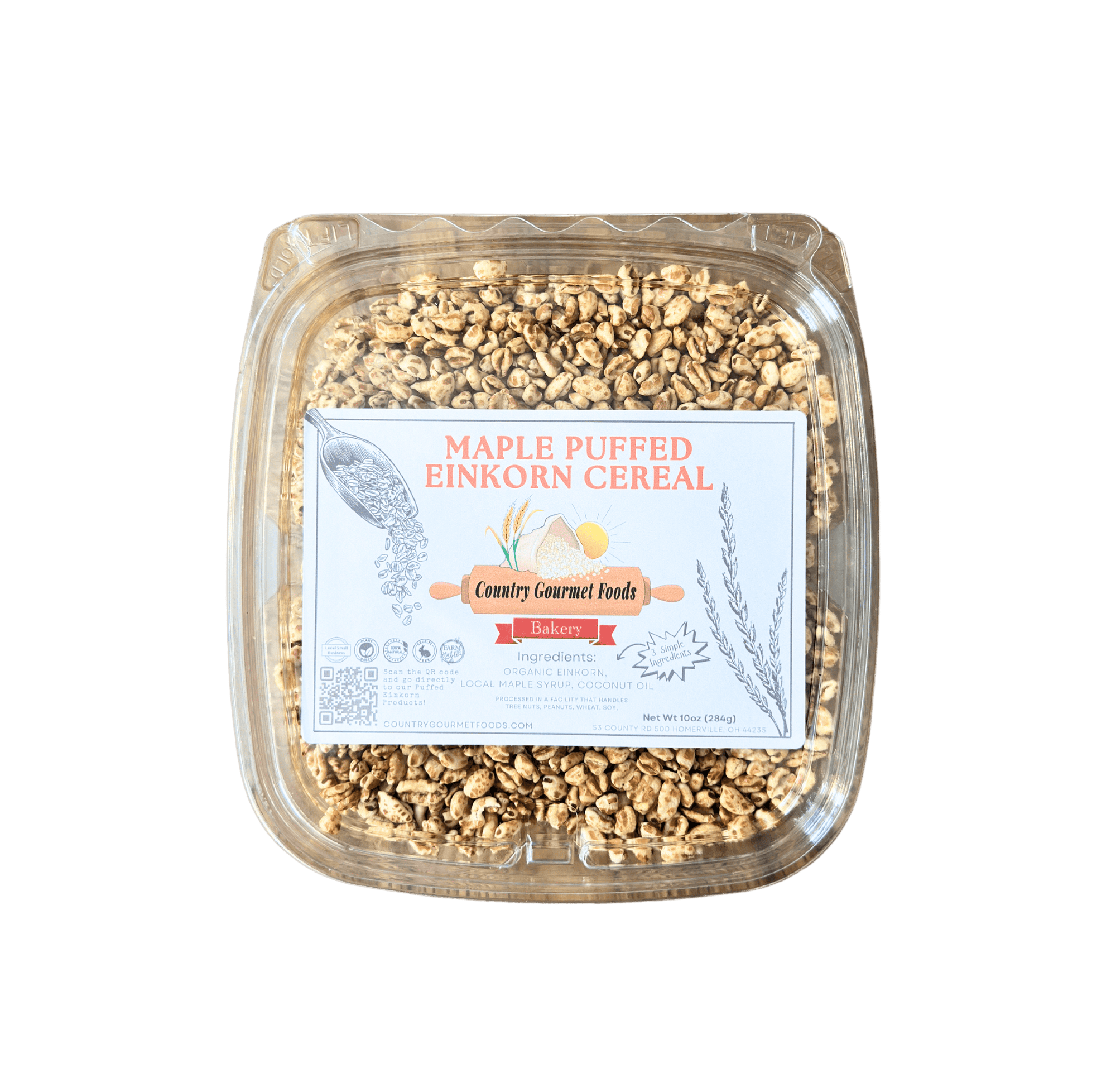 Puffed Einkorn Cereals, Cereals & Granolas - Country Life Natural Foods