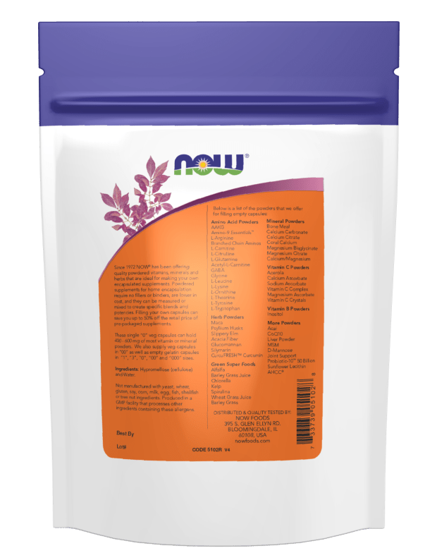 Veg Capsules Single "O", Vitamins & Supplements - Country Life Natural Foods
