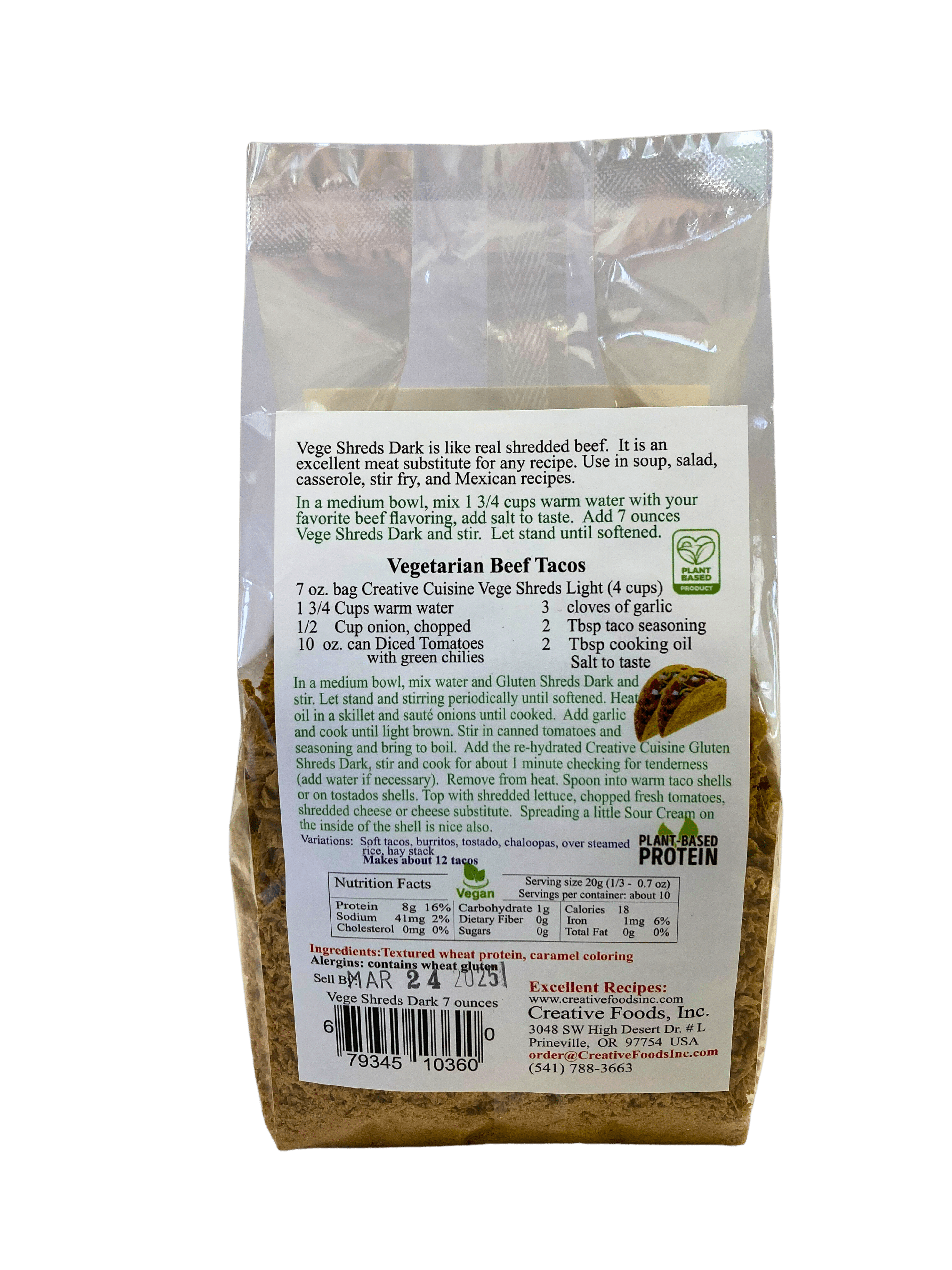 Vege Shreds, Dark - Country Life Natural Foods
