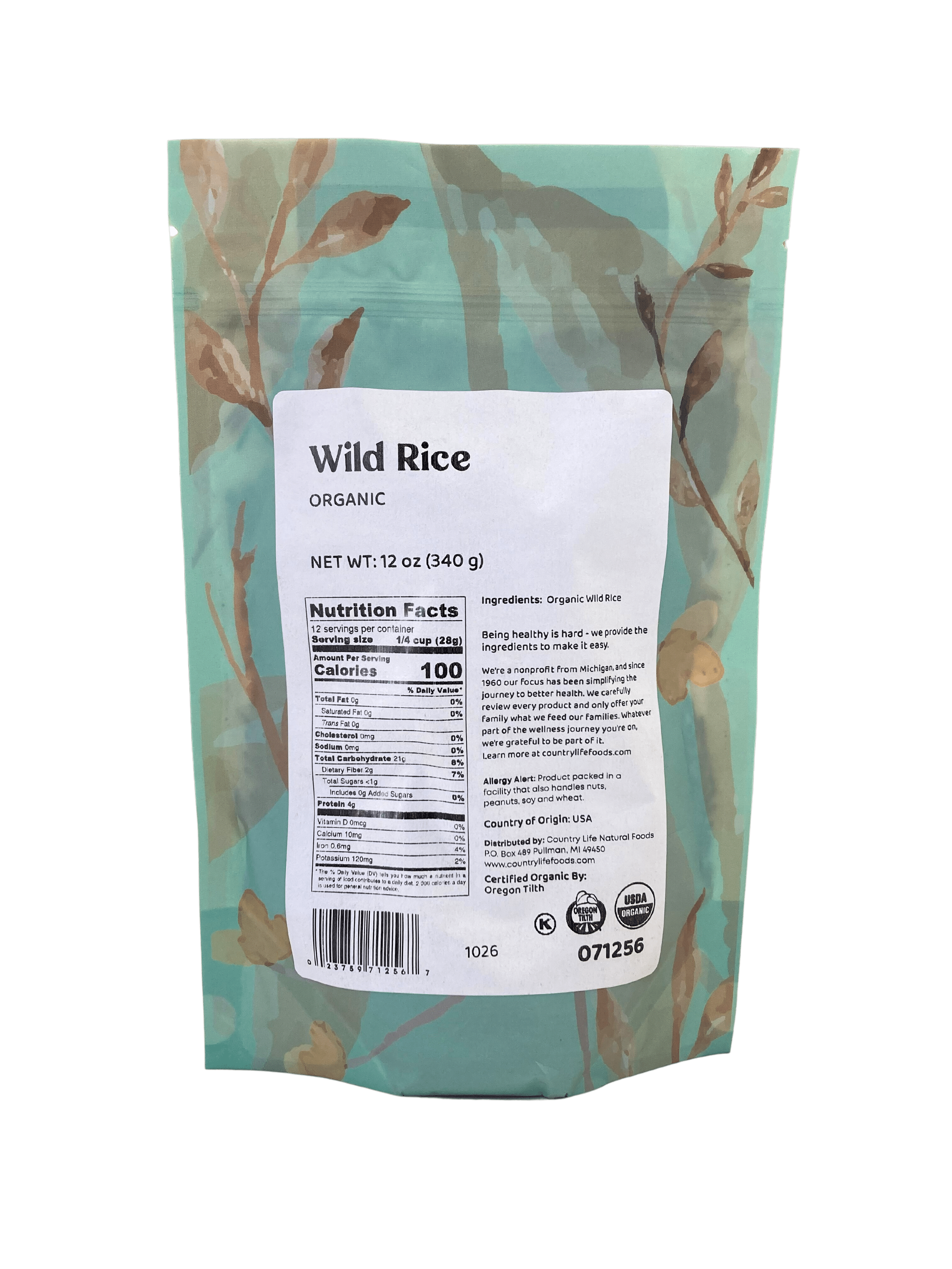 Wild Rice, Organic, Rice - Country Life Natural Foods
