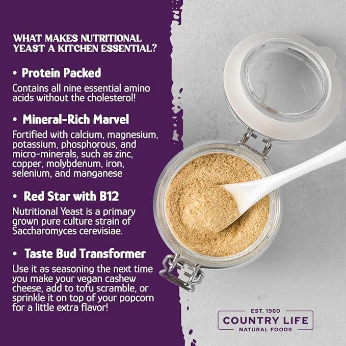 Yeast Flakes, Nutritional, Organic - Country Life Natural Foods