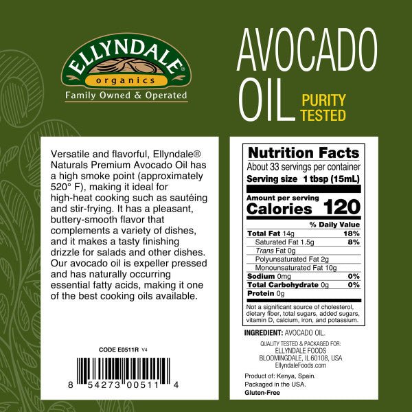 Avocado Cooking Oil - Country Life Natural Foods