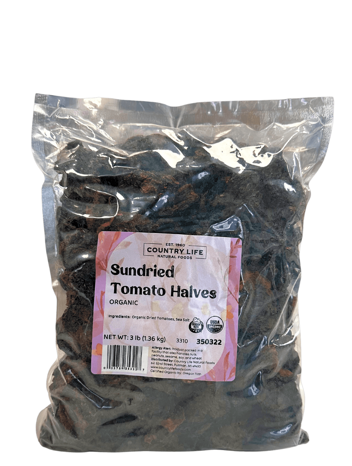 Tomato, Organic, Sundried, Halves - Country Life Natural Foods