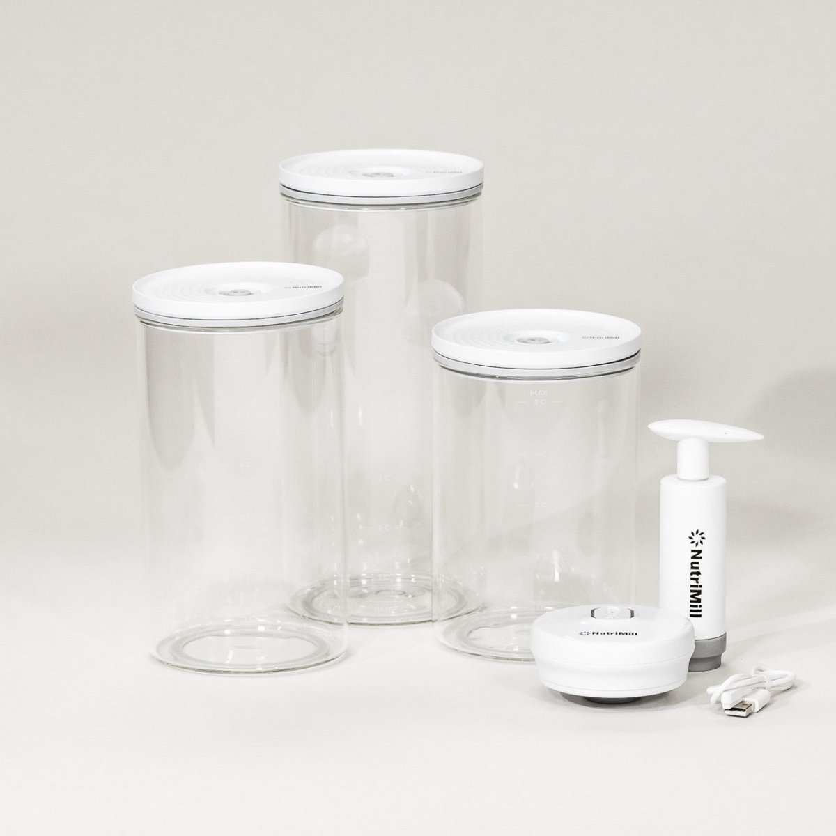Glass Vacuum Seal Containers - Set of 3 - Country Life Natural Foods