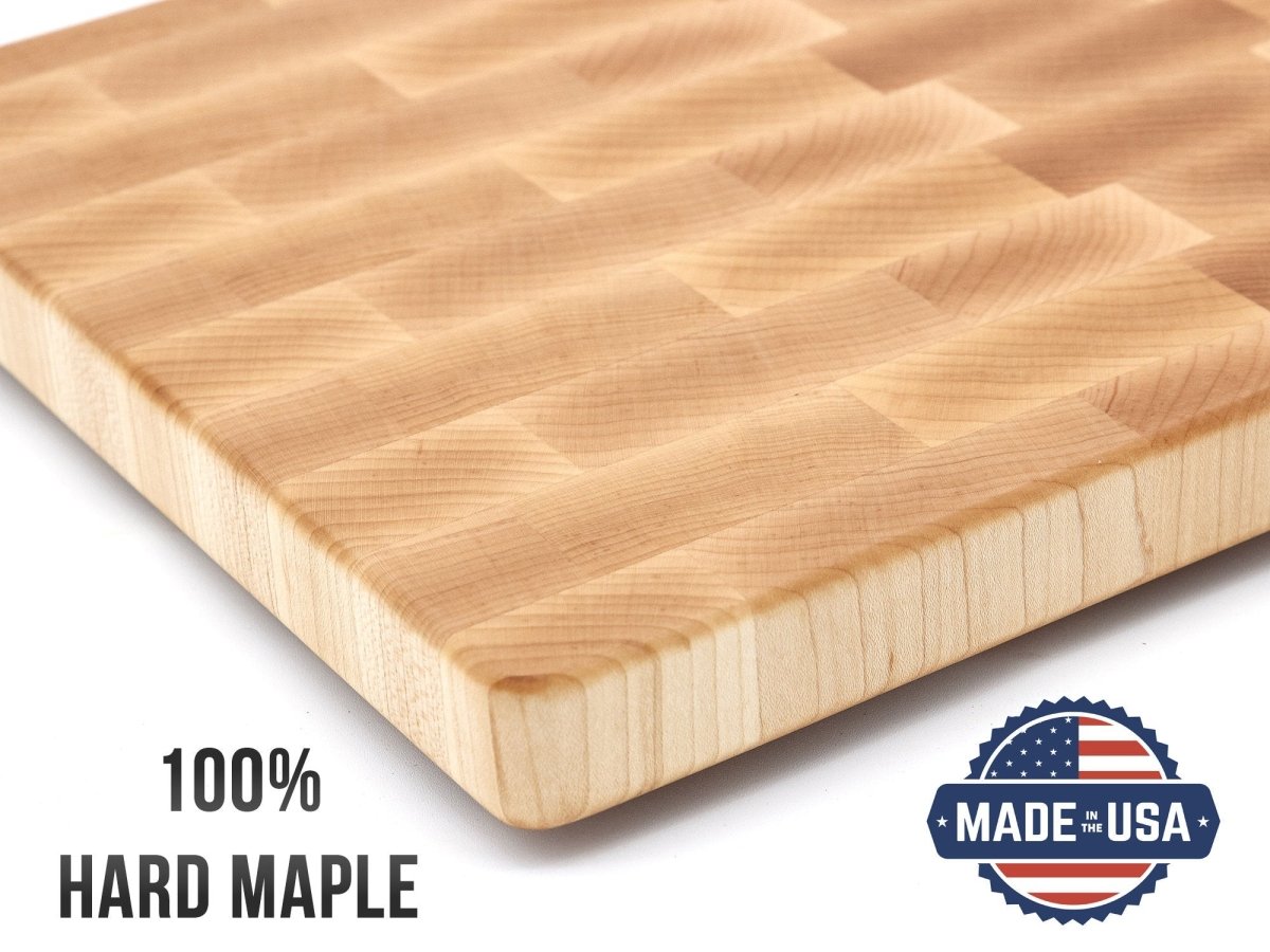 Maple Large End Grain Cutting Board, Maple Butcher Block with Rubber Feet, Wedding Gift, Anniversary Gift, Father's Day Gift, USA Made, - Country Life Natural Foods