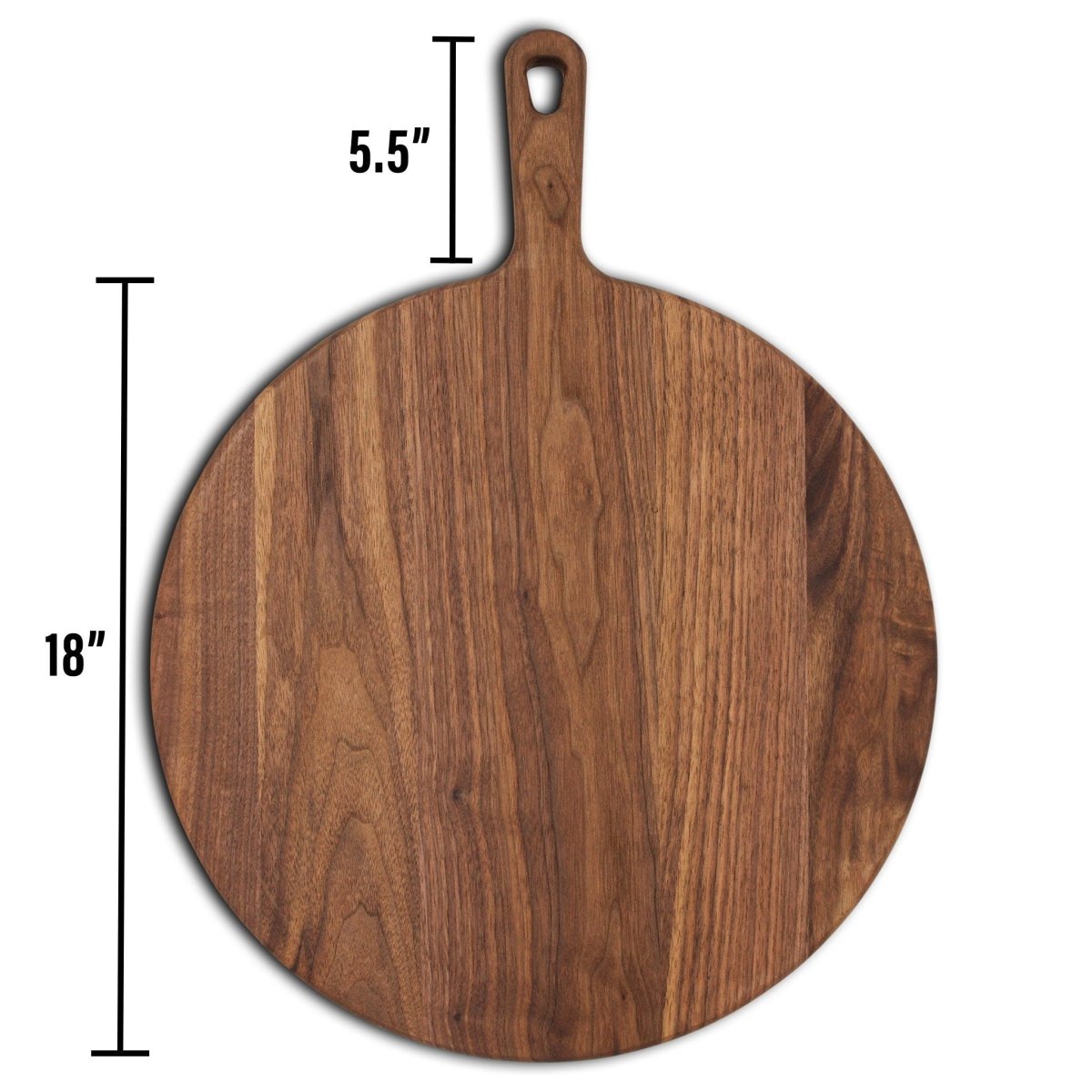XL Walnut Paddle Cutting Board With Handle, Round Charcuterie Board, Wedding Gift, Charcuterie Board With Handle, 100% Handmade in the USA, - Country Life Natural Foods