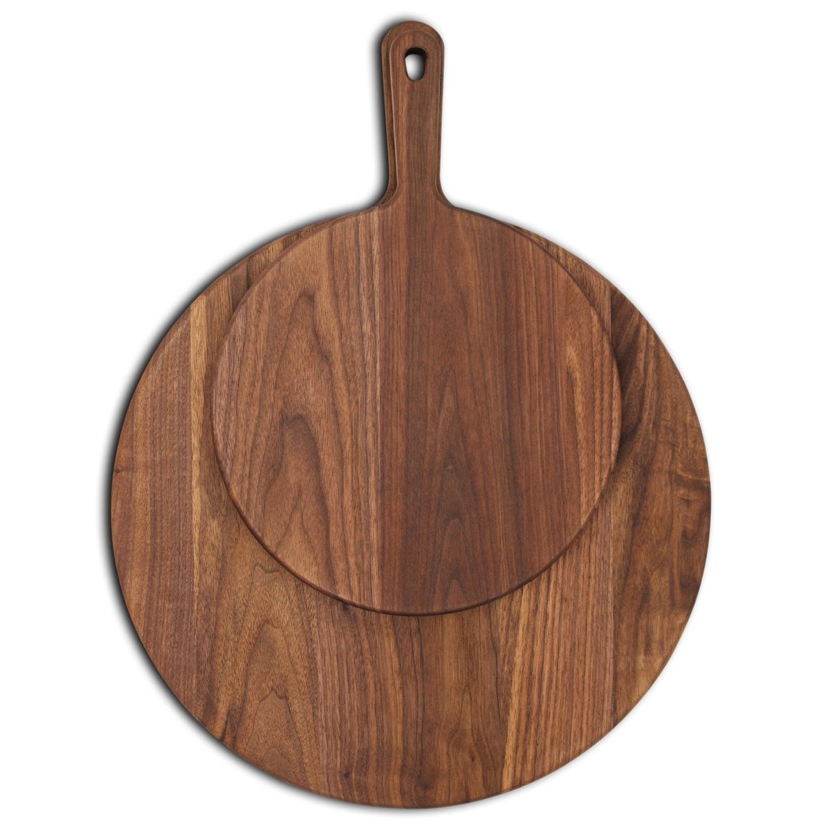 XL Walnut Paddle Cutting Board With Handle, Round Charcuterie Board, Wedding Gift, Charcuterie Board With Handle, 100% Handmade in the USA, - Country Life Natural Foods