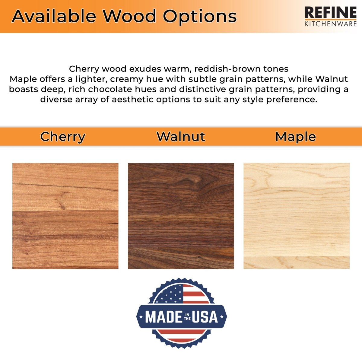 Large Cherry Wood Cutting Board With Juice Groove and Handles 18 x 12 Inches, Cherry Charcuterie Board, Cherry Cheese Board, 100% USA Made, - Country Life Natural Foods