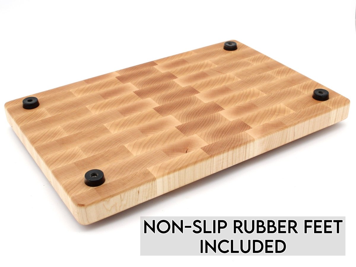 Maple Large End Grain Cutting Board, Maple Butcher Block with Rubber Feet, Wedding Gift, Anniversary Gift, Father's Day Gift, USA Made, - Country Life Natural Foods