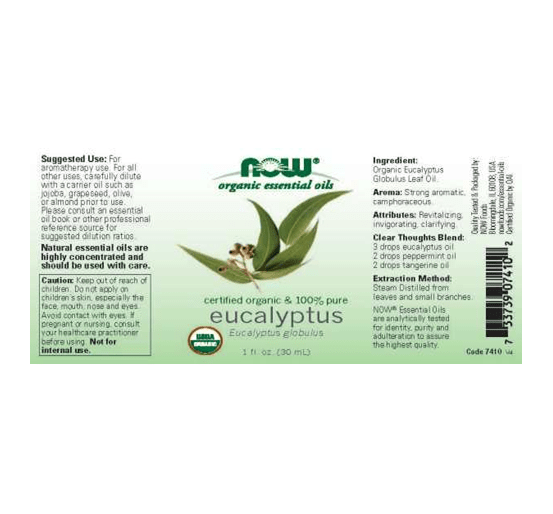Eucalyptus Essential Oil, Organic, Essential Oils - Country Life Natural Foods