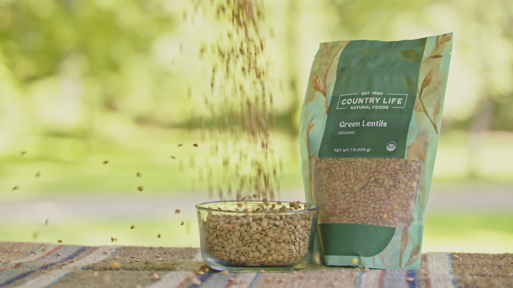 Load and play video in Gallery viewer, Green Lentils, Organic