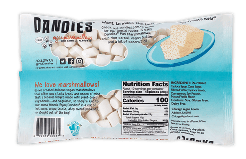 Marshmallows, Dandies, Vegan (Mini) - Country Life Natural Foods