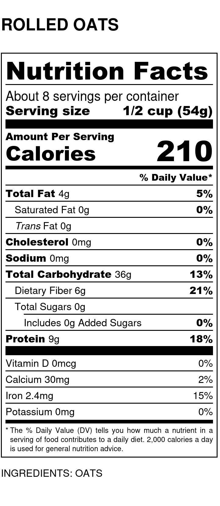 Oats, Regular Rolled, Organic - Country Life Natural Foods