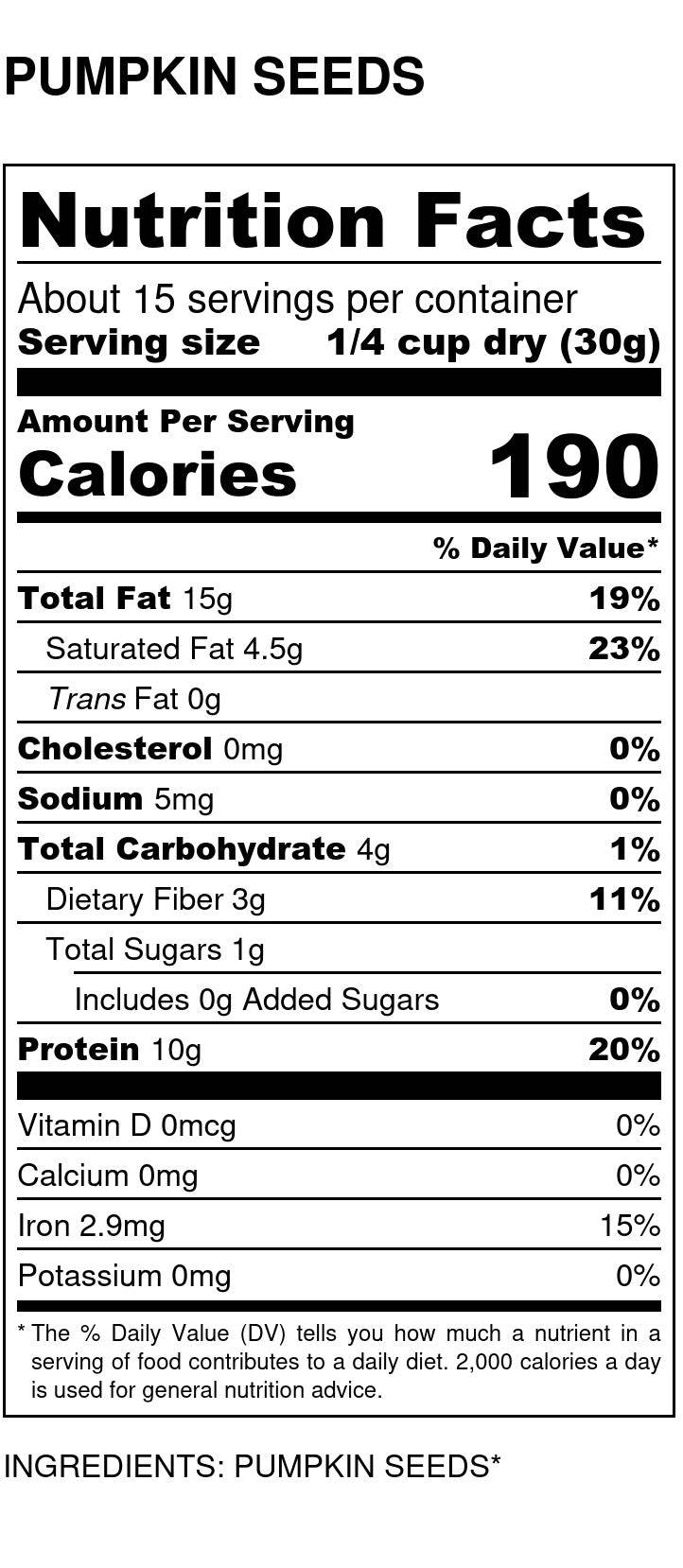 Pepitas (Pumpkin Seeds), Organic - Country Life Natural Foods