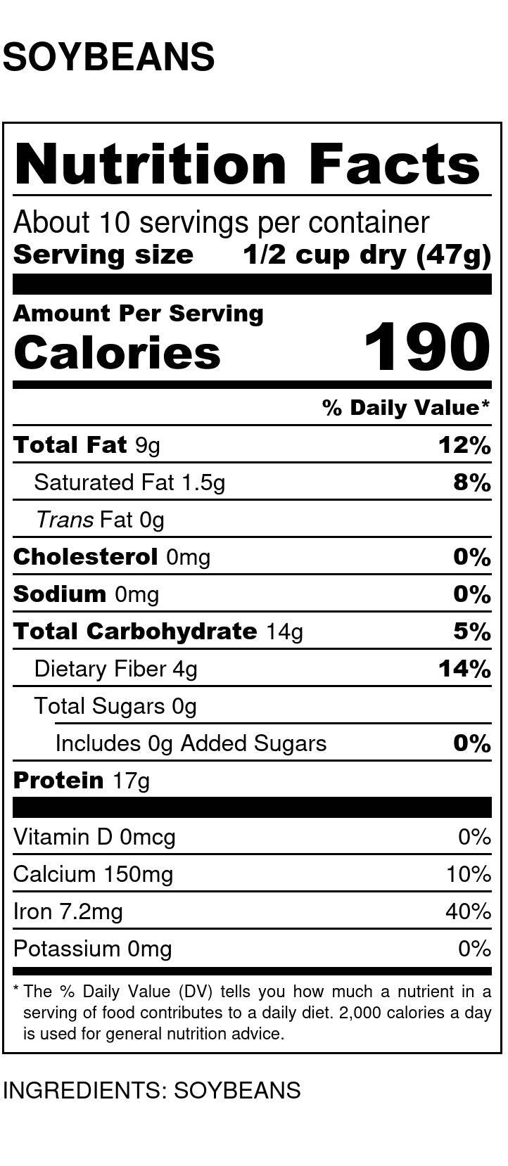 Soy Beans, Organic, Beans - Country Life Natural Foods