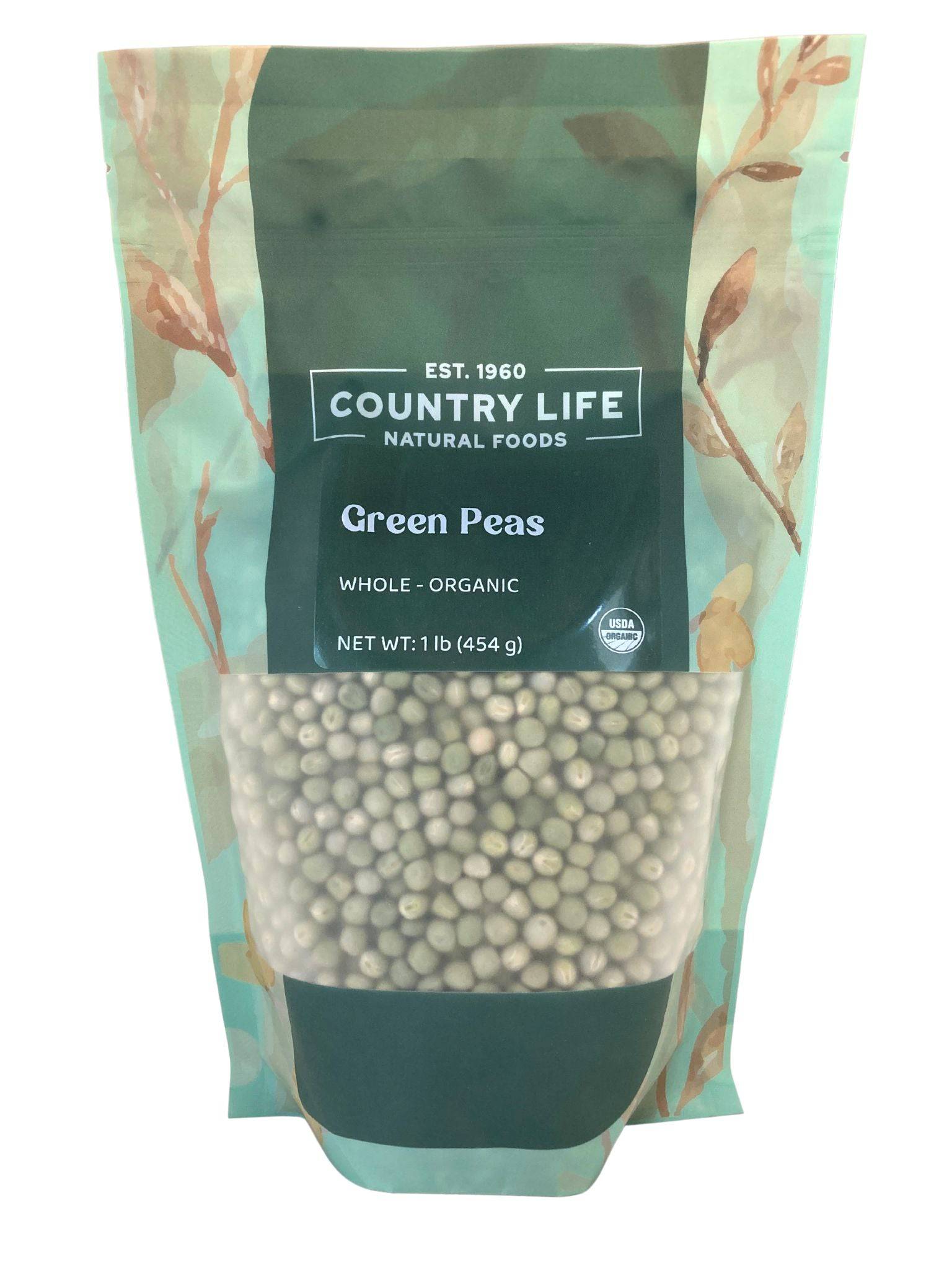 Peas, Green, Organic, Whole - Country Life Natural Foods