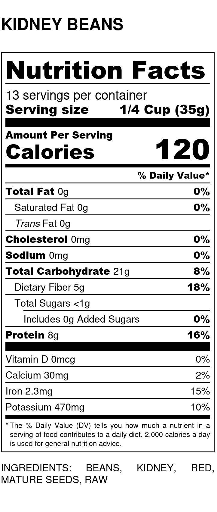 Kidney Beans, Light Red, Organic - Country Life Natural Foods