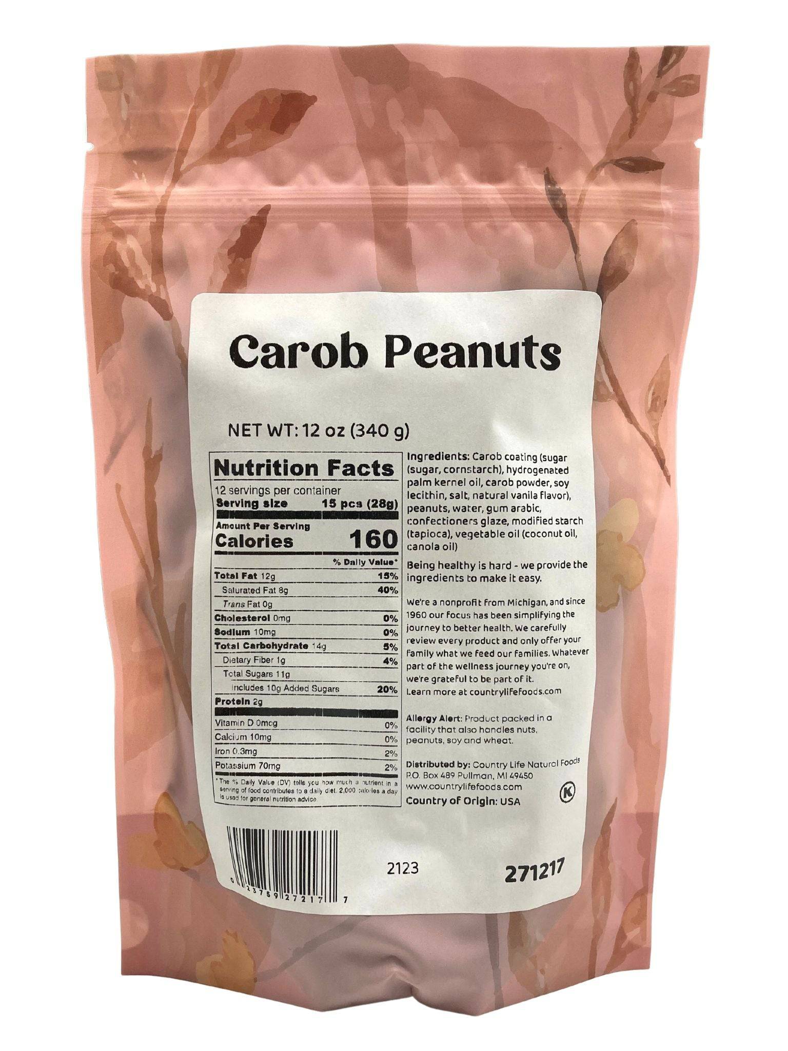 Carob Coated Peanuts - Country Life Natural Foods